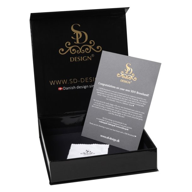 SD Velaggio Browband. Black/Rose Gold.