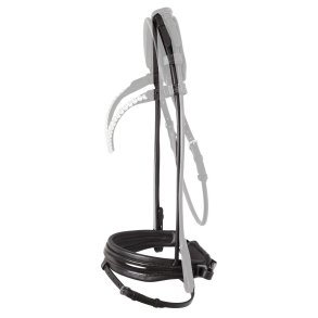 SD Noseband for rolled Bridle. Black/Patent.