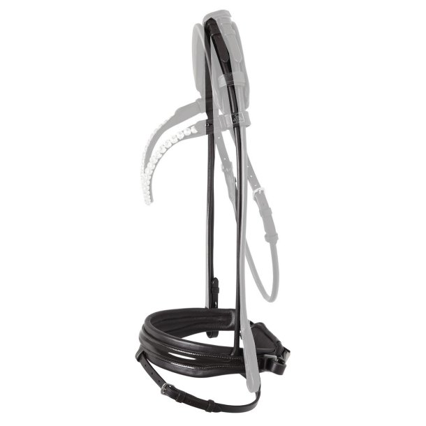 SD 2. assortment Noseband for rolled Bridle. Black/Patent.