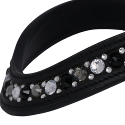 SD Jewel browband. Black. 